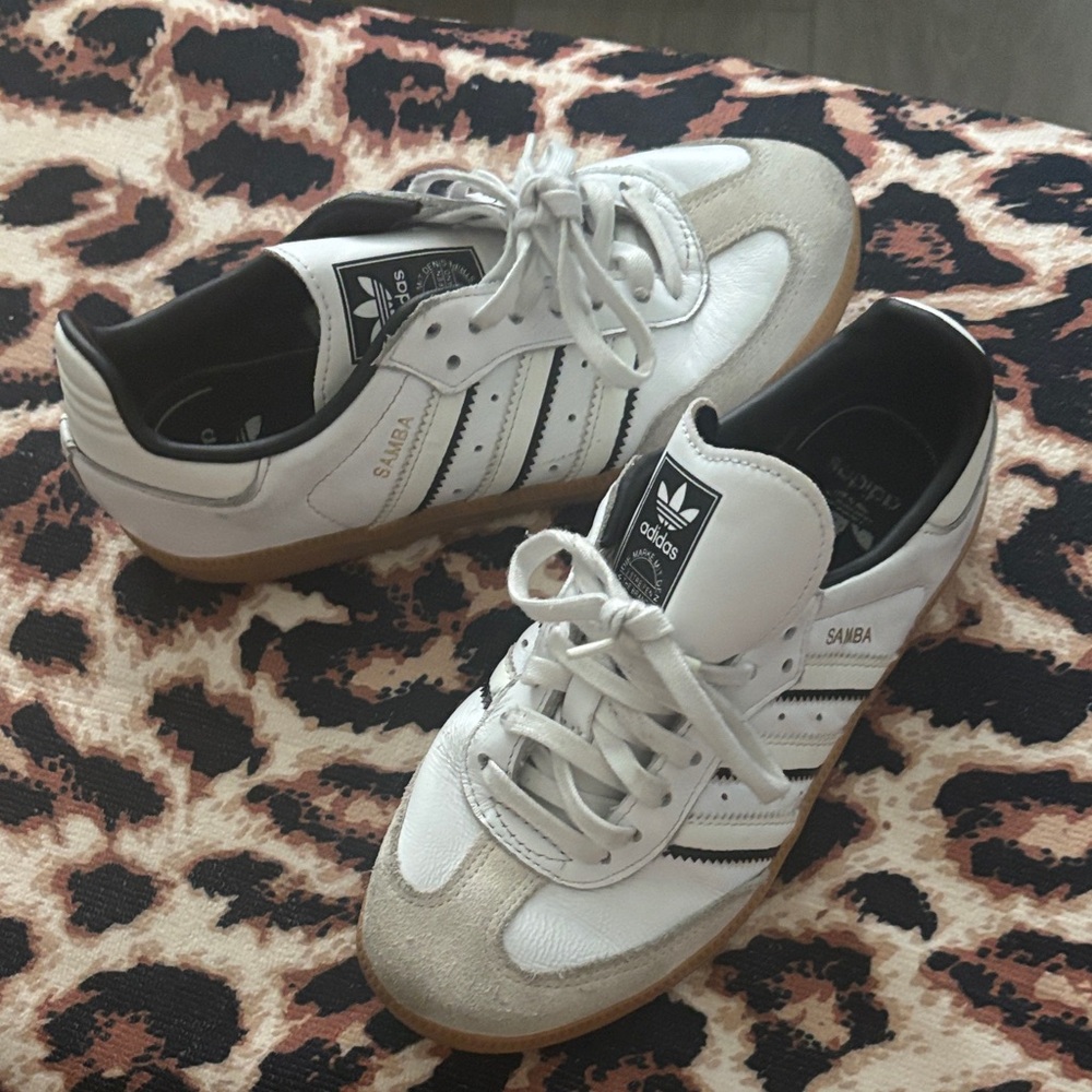 Adidas Samba White and Black Sneakers